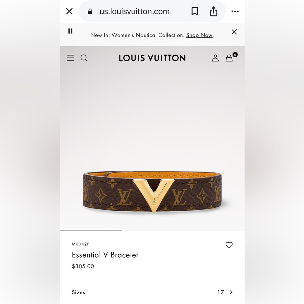 Louis Vuitton Monogram Essential V Bracelet - Picture 6 of 6